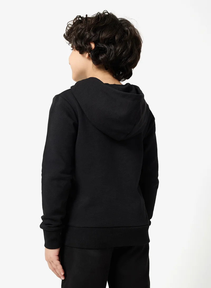 جاك وجونز جونيور طقم قطعتين سويت شيرت بغطاء رأس مطبوع للشباب